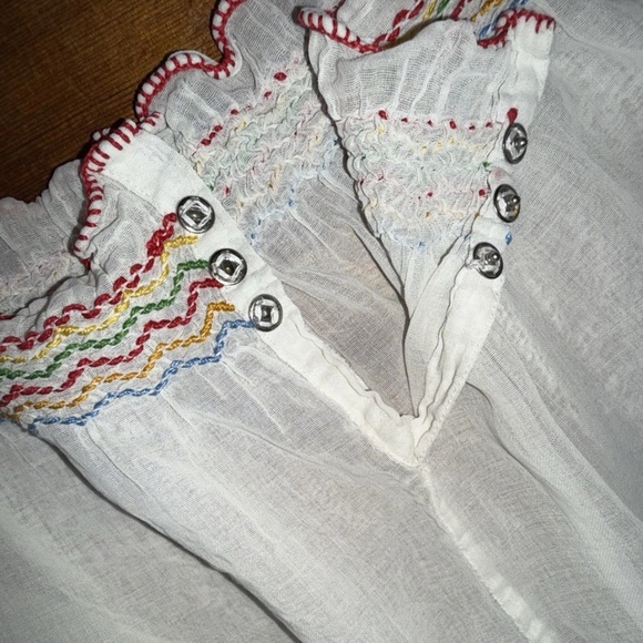Vintage Hungarian Hand Embroidered Top | Penny Lane 1930’s boho flower child XS - Picture 13 of 16